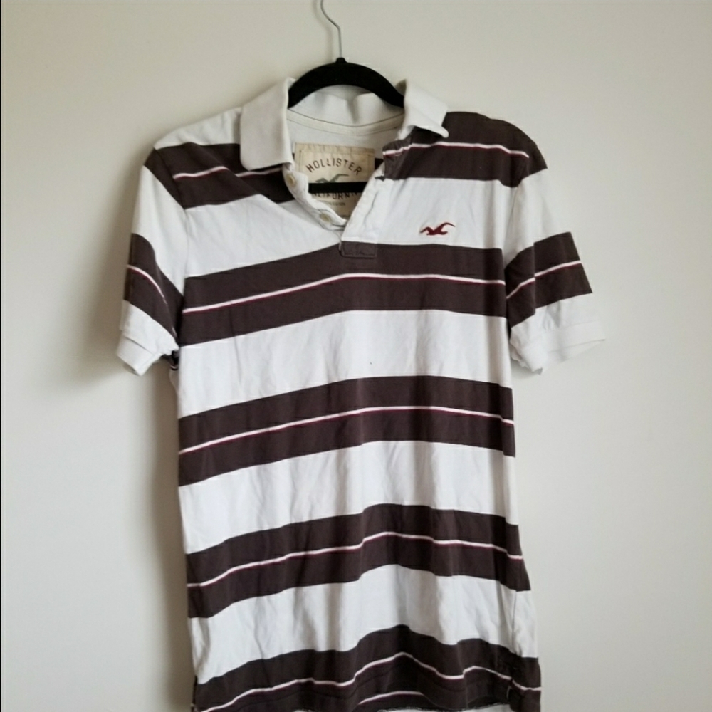 Hollister men's collared shirt, stripes, Large
